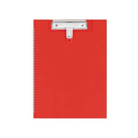 08 PP CLIP FOLDER WITH WIRED-BOUND_RED